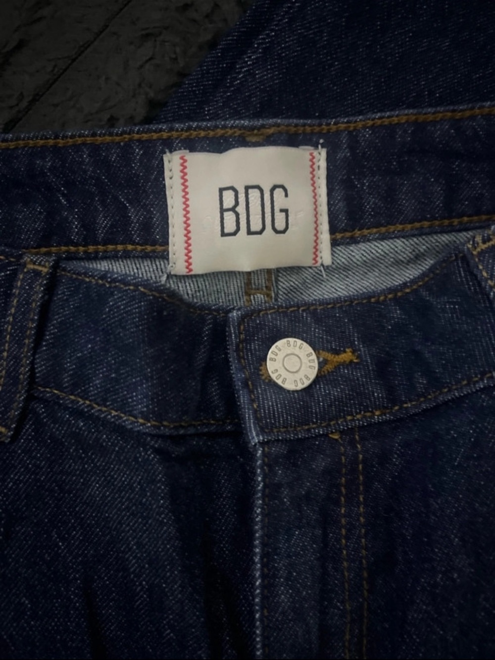 BDG Men’s Navy Blue Straight-Leg Denim Jeans